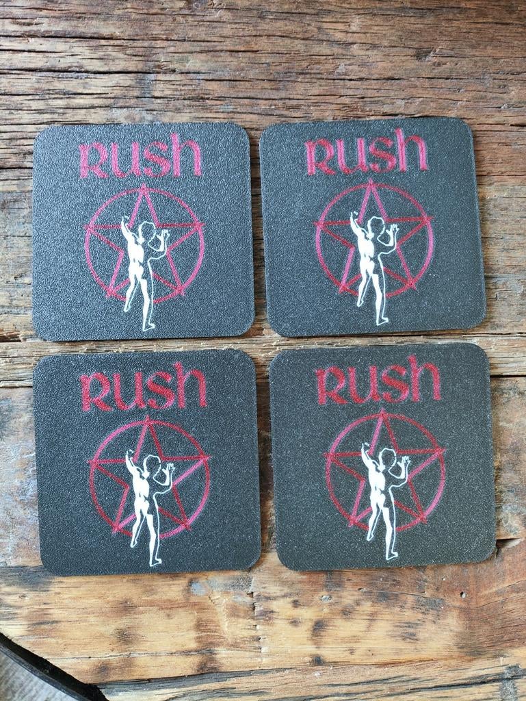 4 onderzetters Rush Starman, Ophalen of Verzenden, Nieuw, Glas of Kopje