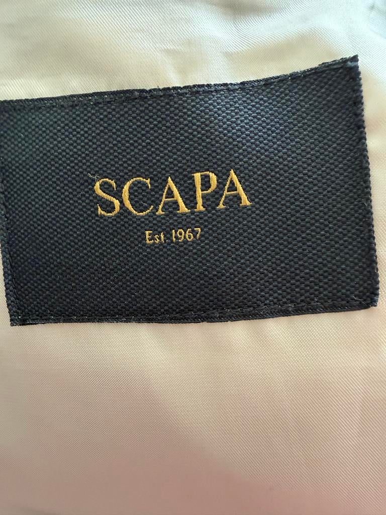 SCAPA Katoen Linnen Jasje - Bruin/Beige, Ophalen of Verzenden, Zo goed als nieuw, Maat 52/54 (L), Bruin