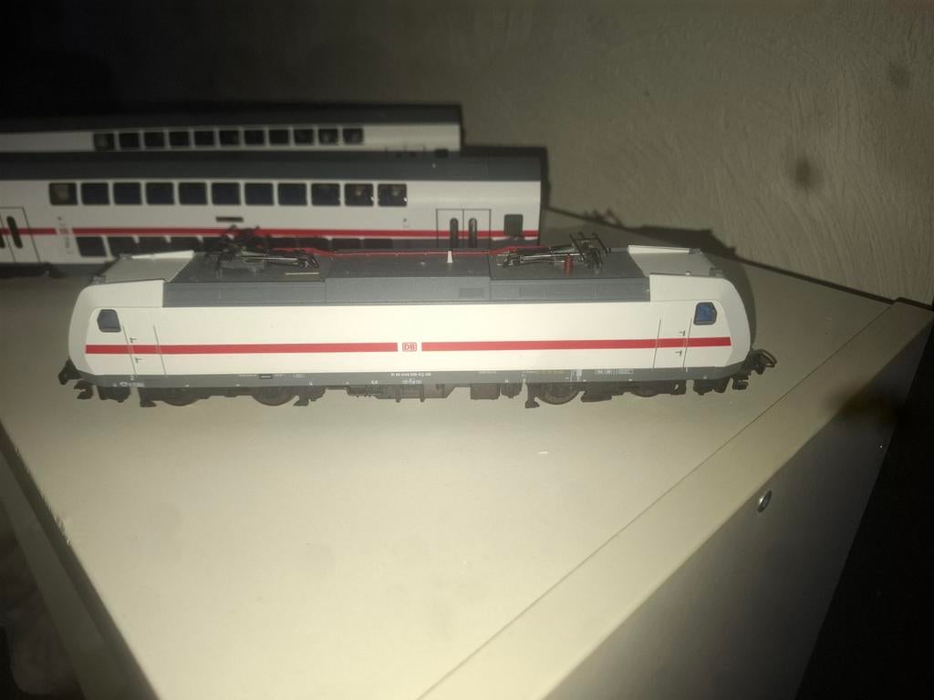 Picco Treinset met Locomotief en Wagons, Ophalen, Gelijkstroom, Fleischmann, Analoog