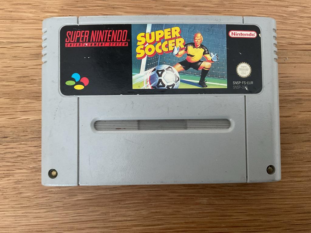 Super Soccer SNES Game Cartridge, Gebruikt, 1 speler, Eén computer, Ophalen of Verzenden