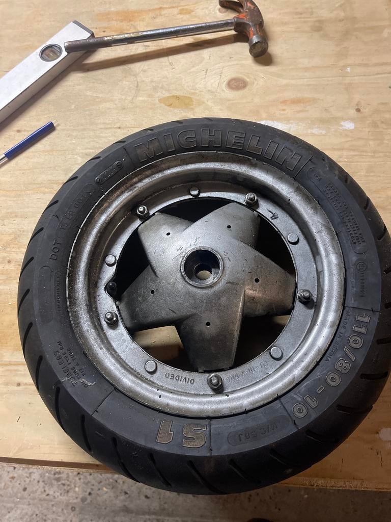 Skr Achtervelg met Michelin S1 band 110/80-10, Ophalen, Gebruikt, Overige typen, Overige merken