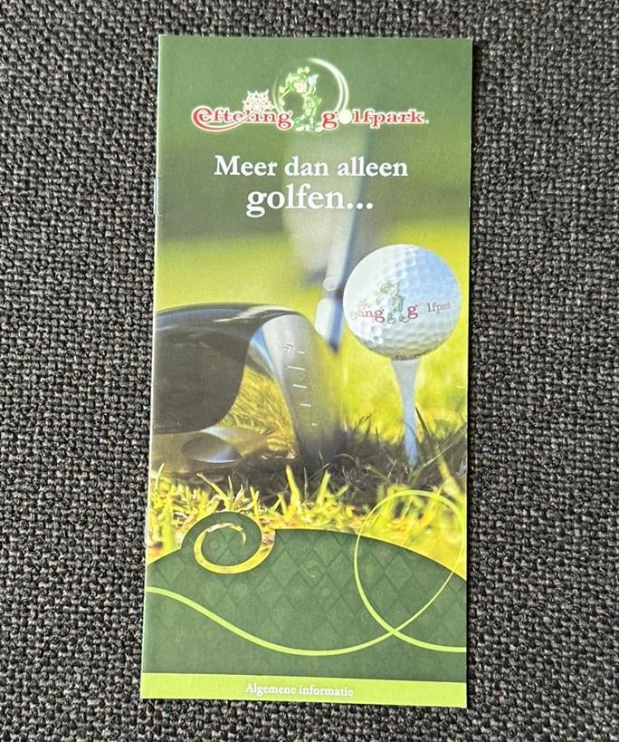 Efteling folder Golfpark 2011, Verzamelen, Ophalen of Verzenden, Zo goed als nieuw, Overige typen