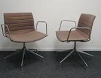 Arper Catifa 53 Design Vergaderstoelen | Bruin | Draaibaar, Gebruikt, Ophalen of Verzenden, Stof, -