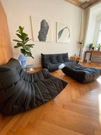 Ligne Roset - Togo - Bankstel/Set (3-delig) - Zwart Leer, 150 tot 200 cm, Leer, Zo goed als nieuw, Rechte bank