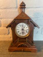 Zeldzame Junghans mantelklok + wekker, eind 19e eeuw, Antiek en Kunst, Antiek | Klokken, Ophalen