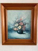 Schilderij: Bloemen in Vaas - Gesigneerd Lucas, Ophalen of Verzenden