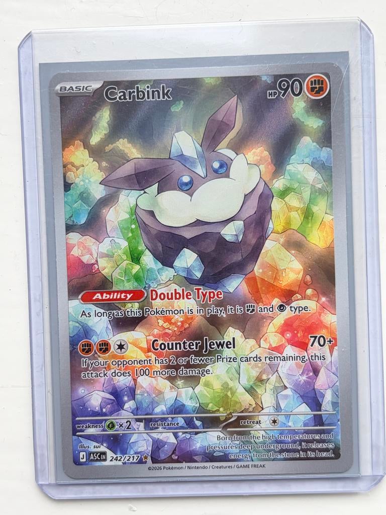 Pokémon kaart Carbink 242/217, Ophalen of Verzenden, Gebruikt, Overige typen, Overige merken
