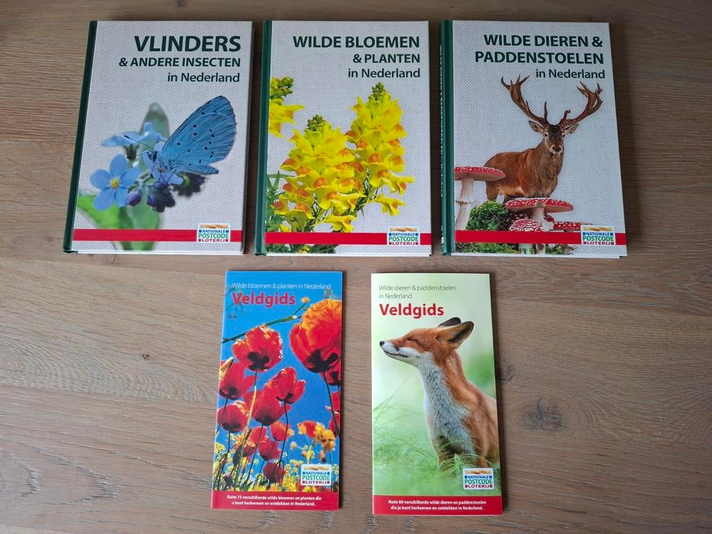 3 boeken PostcodeLoterij over natuur, inclusief veldgids, Boeken, Natuur, Nieuw, Ophalen of Verzenden, Natuur algemeen, Nationale Postcode Loterij