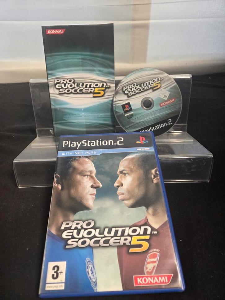 Pro Evolution Soccer 5 PS2 - Compleet met boekje, Spelcomputers en Games, Games | Sony PlayStation 2, Gebruikt, Sport, 2 spelers