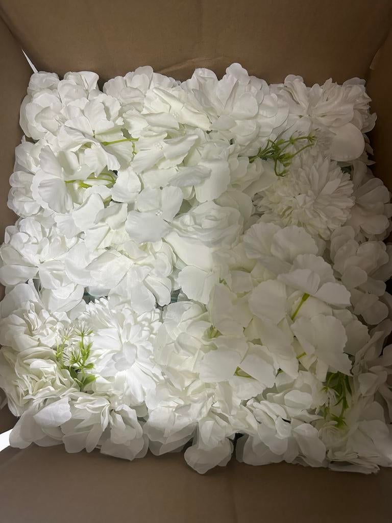 12x Witte Kunstbloem Panelen voor Decoratie, Ophalen of Verzenden, Nieuw, Binnen