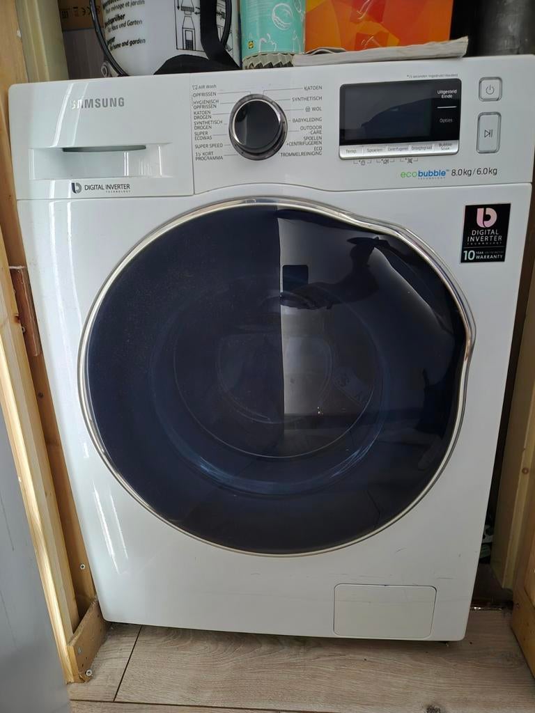 Samsung was-droogcombinatie WD J6-serie, 6 tot 8 kg, Ophalen, Gebruikt, 95 cm of meer