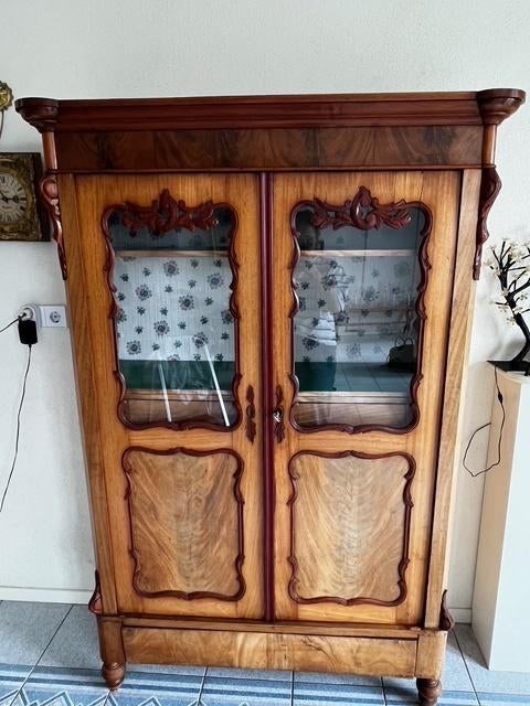 Antieke Biedermeier Vitrine kast, Antiek en Kunst, Antiek | Meubels | Kasten, Ophalen