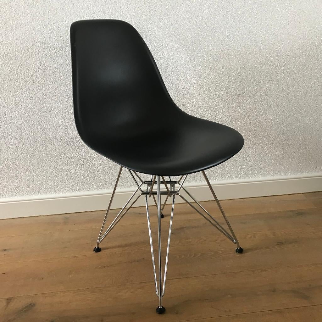 6  Vitra DSR Eames plastic chair design stoel zwart, Huis en Inrichting, Stoelen, Gebruikt, Zwart, Ophalen of Verzenden, Nvt