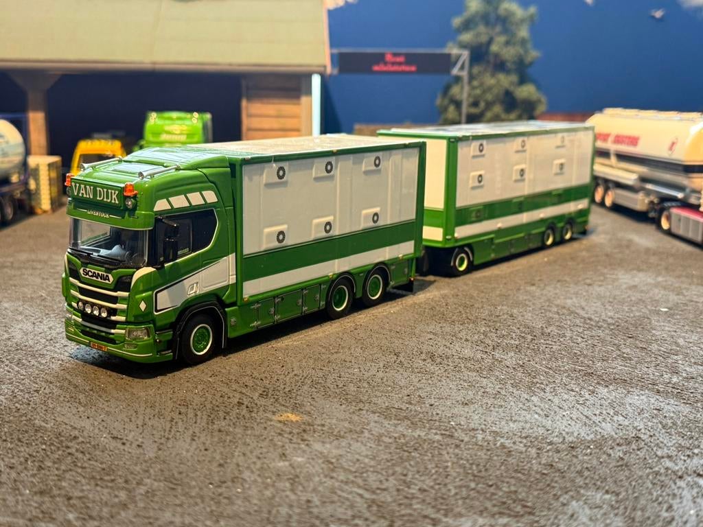 Wsi van dijk veewagen scania, Hobby en Vrije tijd, Modelauto's | 1:50, Wsi, Wsi, Ophalen of Verzenden, Zo goed als nieuw