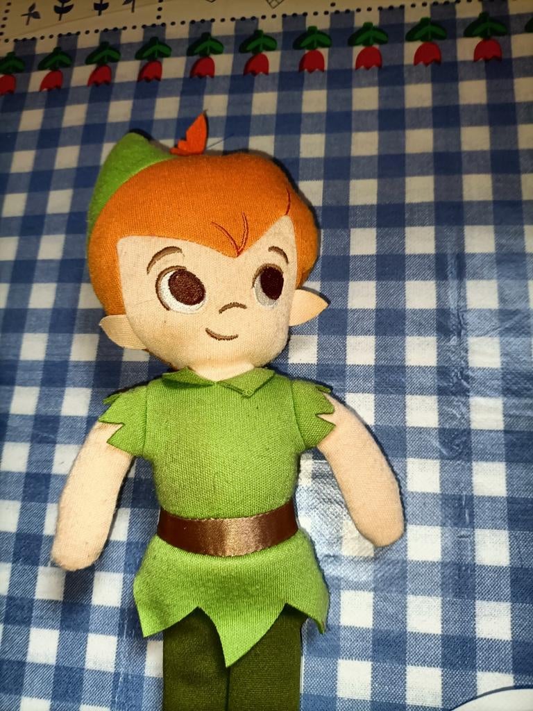 Peter Pan knuffel Disney Baby met rammelaar 26 cm groot, Kinderen en Baby's, Speelgoed | Thomas de Trein, Ophalen of Verzenden