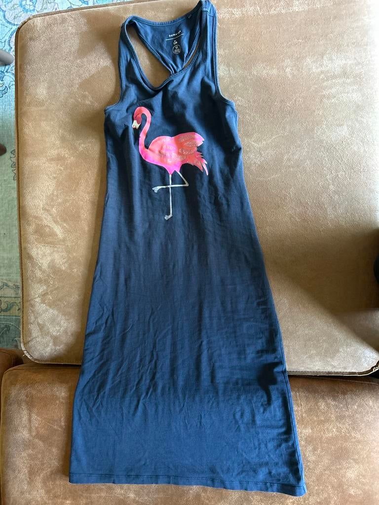 Name It jurk met flamingo print, maat 134, Kinderen en Baby's, Kinderkleding | Maat 134, Verzenden, Zo goed als nieuw, Meisje