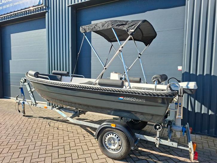 Prachtige Amigo 400 +Epropultion Spirit 1.0, Watersport en Boten, Sloepen, Zo goed als nieuw, Tot 10 pk, 3 tot 6 meter, Buitenboordmotor