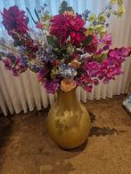 Grote gouden vaas met kunstbloemen, Huis en Inrichting, Woonaccessoires | Vazen, Overige materialen, Overige kleuren, Nieuw, Ophalen of Verzenden