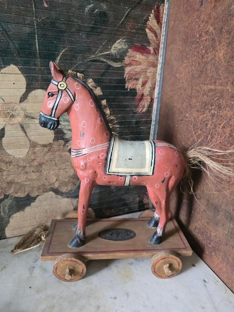 Oud houten paard trekpaard, Ophalen of Verzenden