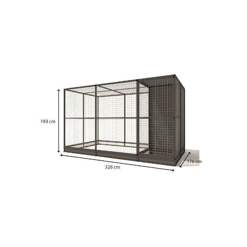 Aluminium Buitenvolière Evi | model 2