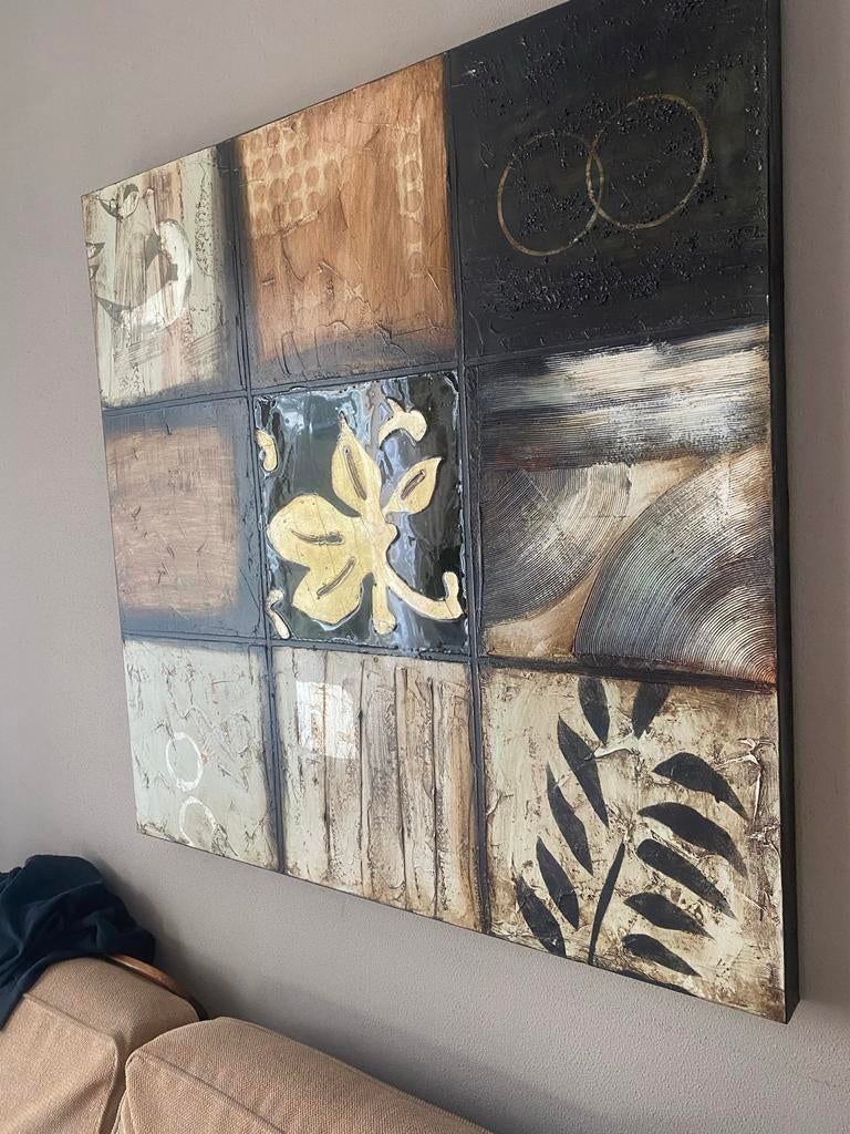 Modern Schilderij 100x100 cm met Abstract Design, Ophalen