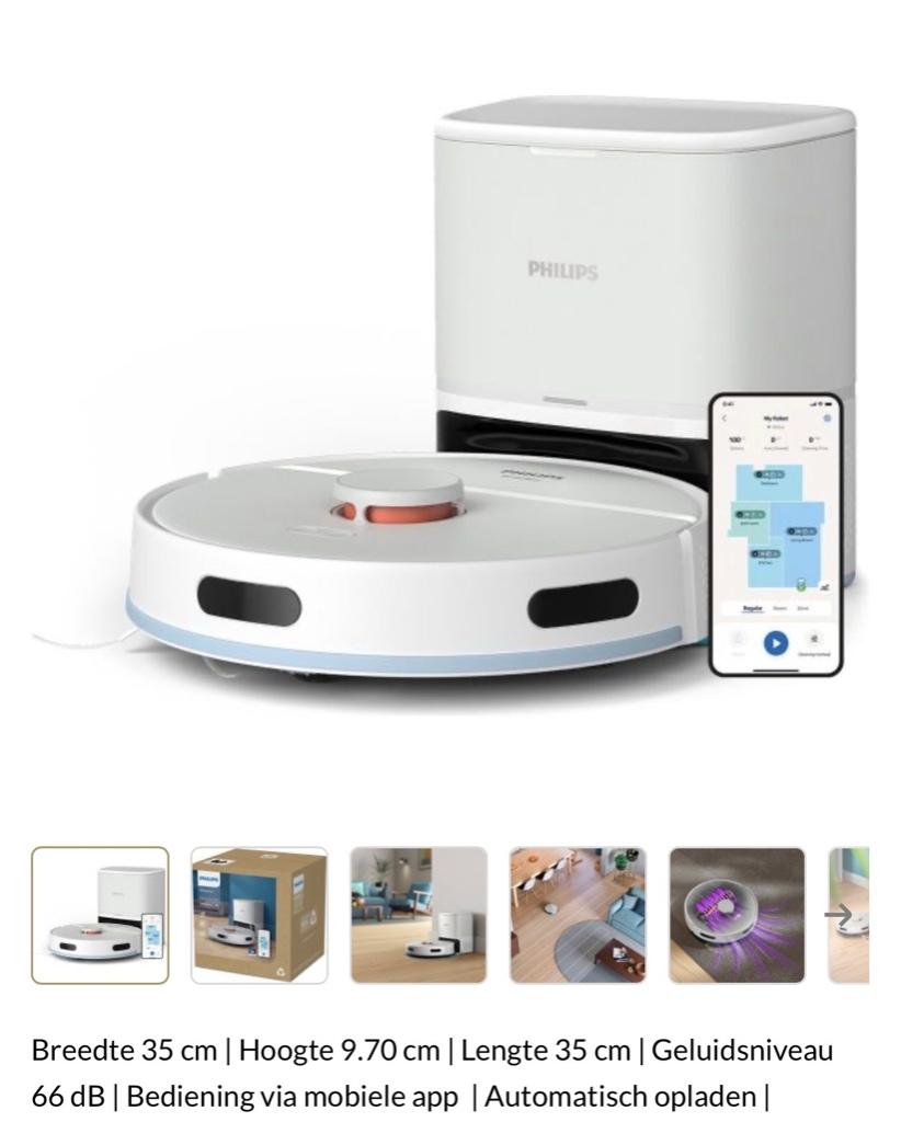 Philips Robotstofzuiger XU2100/20, Witgoed en Apparatuur, Ophalen, Zo goed als nieuw, Reservoir, Robotstofzuiger