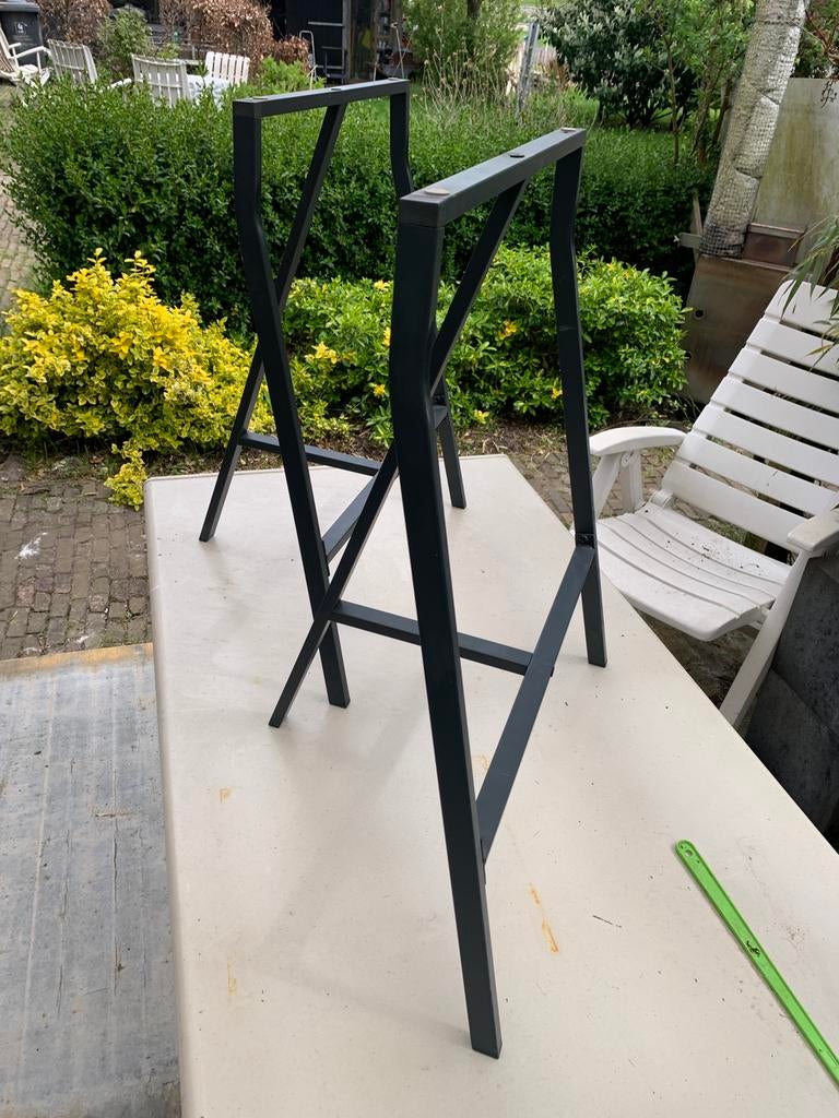 IKEA Lerberg schragen antraciet grijs, Ophalen, Zo goed als nieuw, Rechthoekig, 50 tot 100 cm