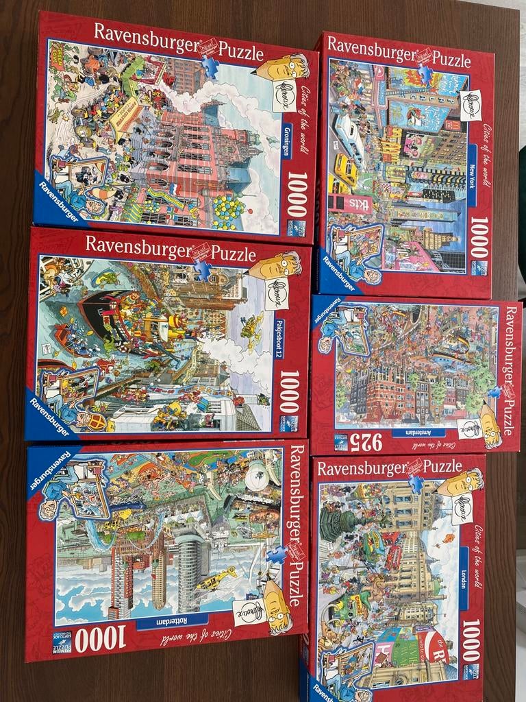 Puzzel Rotterdam - Fleroux (1000 stukjes), Ophalen of Verzenden, 500 t/m 1500 stukjes, Zo goed als nieuw