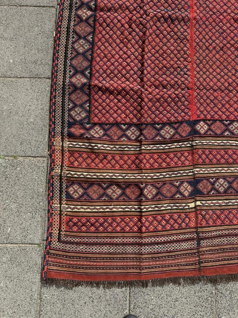 Kilim Werny hand genopt ( kelim / Gelim ) 274 x 180 cm, Overige kleuren, 200 cm of meer, Ophalen of Verzenden, Zo goed als nieuw