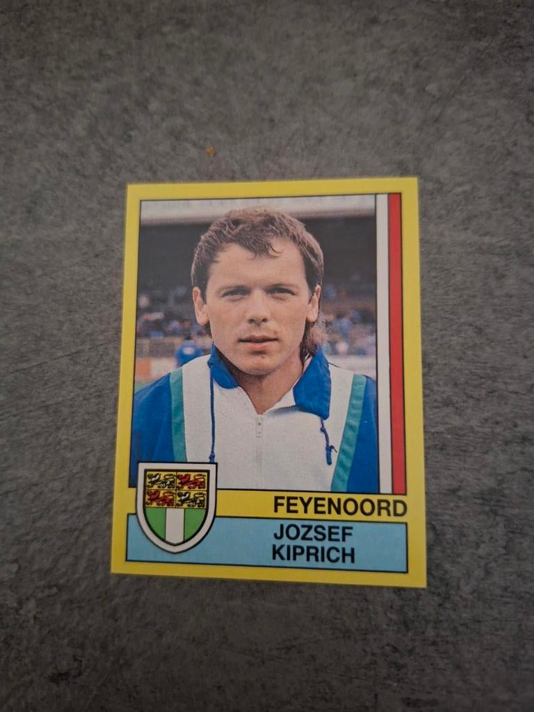 Panini sticker Voetbal 90. Jozsef Kiprich Feyenoord., Verzenden, Zo goed als nieuw, Sticker