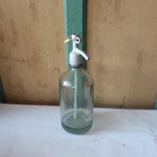 Spuitwaterfles sodafles blank glas origineel spuitfles, Antiek en Kunst, Ophalen of Verzenden