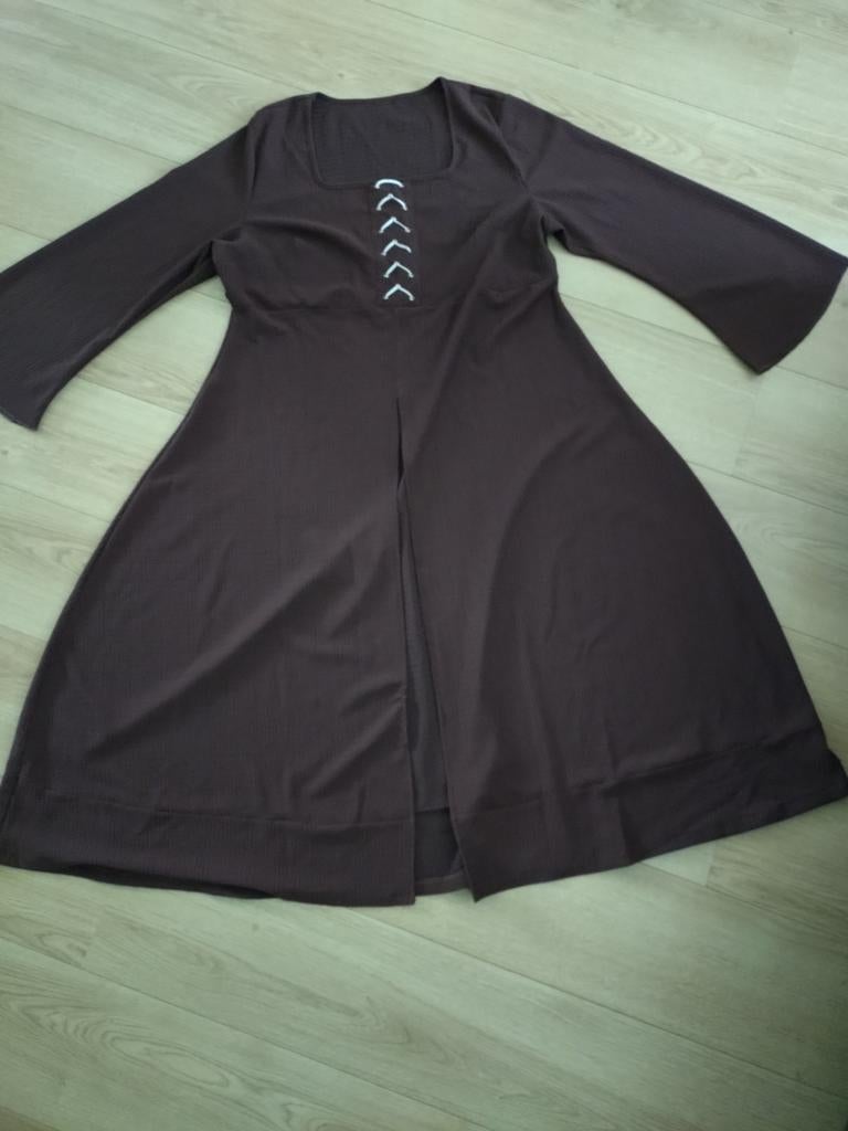 Middeleeuwse jurk, maat xxl, Bruin, Maat 46/48 (XL) of groter, Ophalen of Verzenden, Zo goed als nieuw
