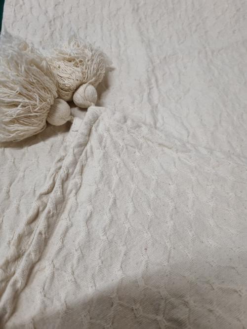 tafelloper katoen met knotsen, Ophalen of Verzenden, 'T Olde Gre-j, Info@toldegrej.nl, Endepoelstraat 20f Didam