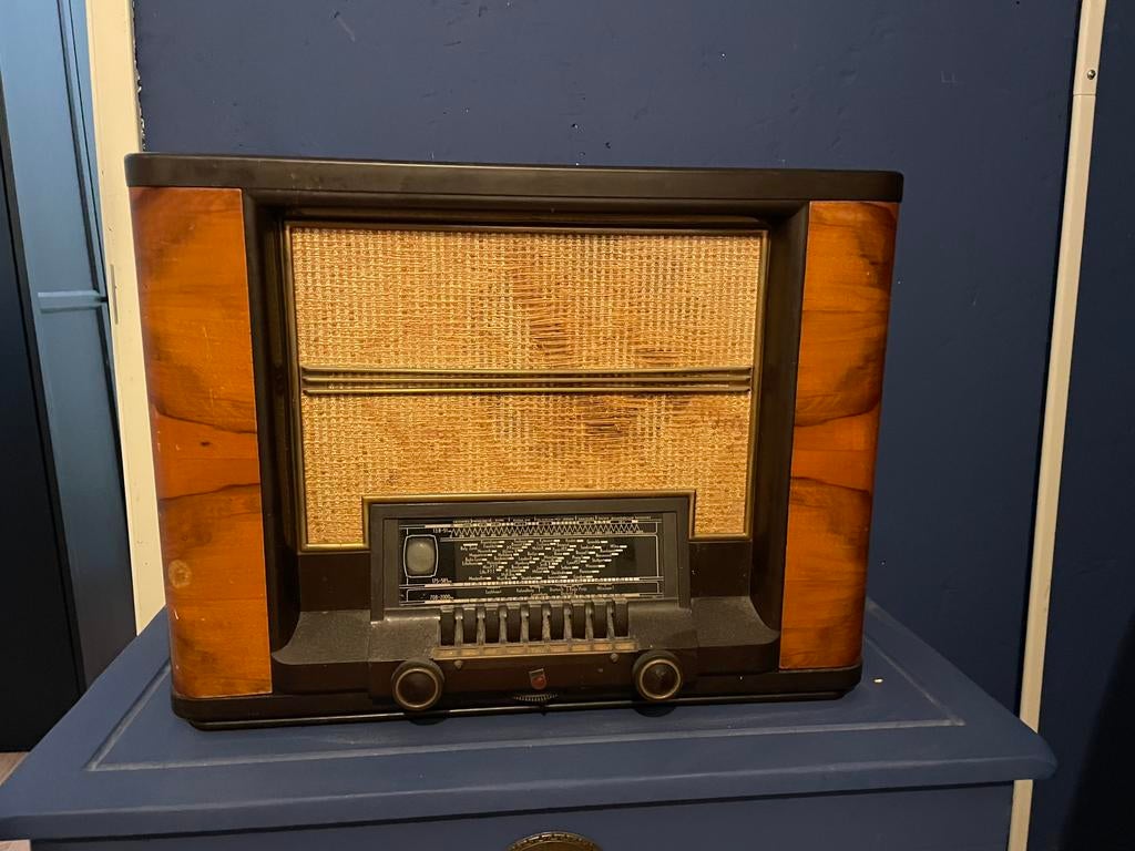 Philips vintage radio, Audio, Tv en Foto, Radio's, Ophalen, Niet werkend