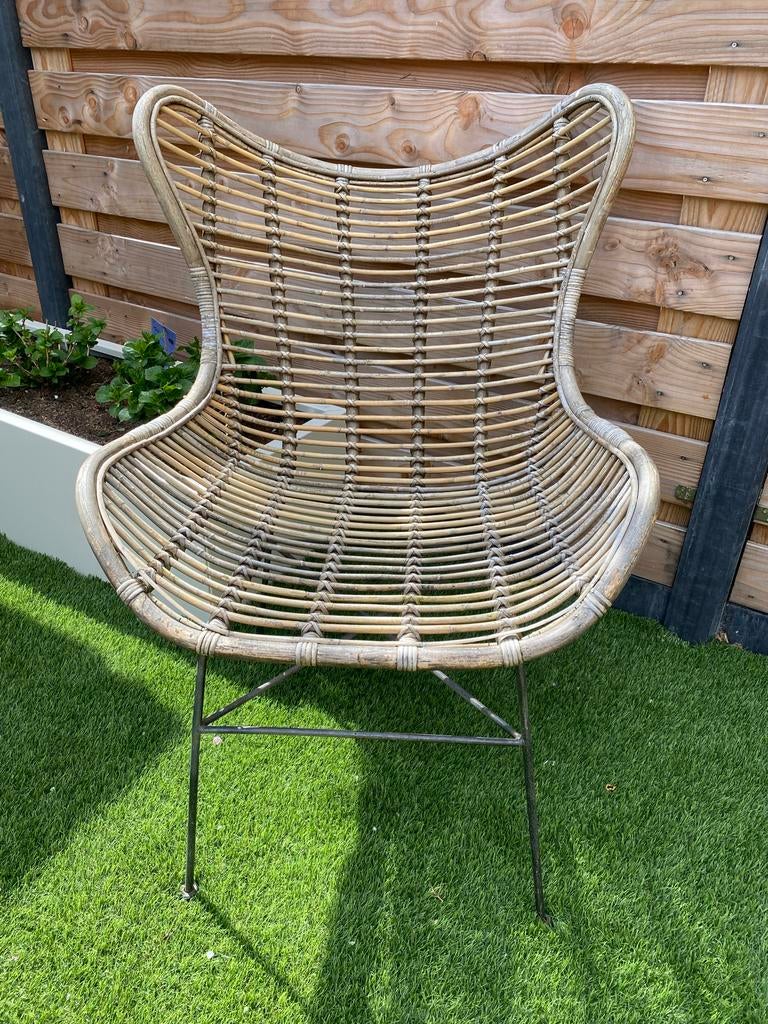 Rotan vlinderstoel Ibiza stijl Leenbakker, Ophalen, Gebruikt, Overige kleuren, Riet of Rotan