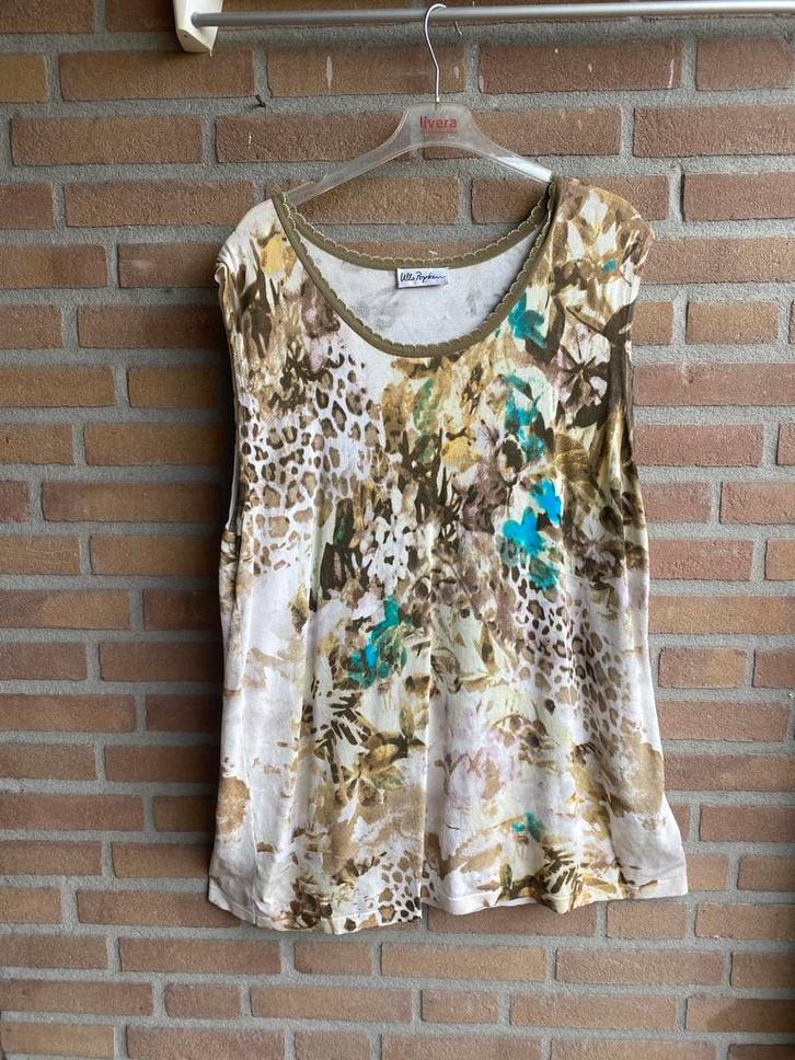 Ulla Popken singlet maat 46/48, Kleding | Dames, Tops, Nieuw, Maat 46/48 (XL) of groter, Beige, Zonder mouw, Ophalen of Verzenden
