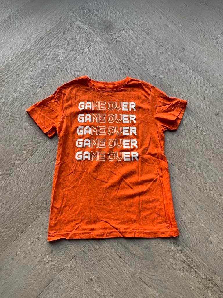 Mooi oranje Koningsdag shirt mt 134 140, Kinderen en Baby's, Kinderkleding | Maat 134, Ophalen of Verzenden, Zo goed als nieuw