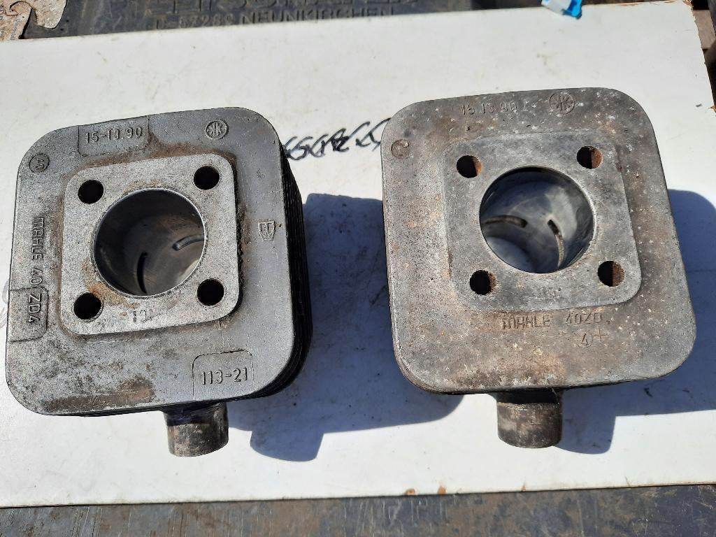 2 nette originele bromfiets cilinders mahle, Fietsen en Brommers, Ophalen, Gebruikt, Cilinder