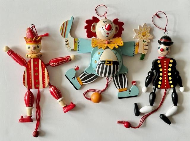 trekpop hout clown harlekijn huzaar, Ophalen of Verzenden, Zo goed als nieuw, Pop