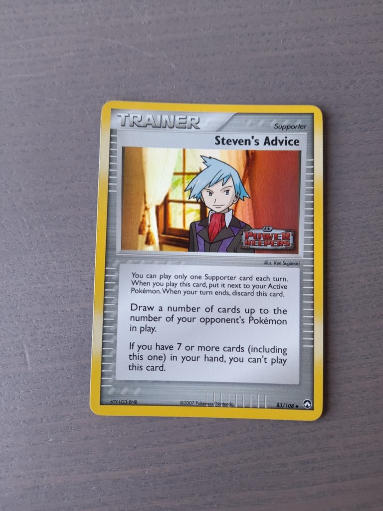 2007 power keepers 83/108 steven's advice reverse, Ophalen of Verzenden, Gebruikt, Losse kaart, Foil