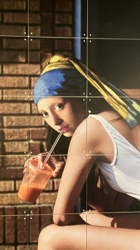 IXXI Meisje met de Parel (moderne twist) 180 x 120 cm, Antiek en Kunst, Kunst | Schilderijen | Modern, Ophalen of Verzenden