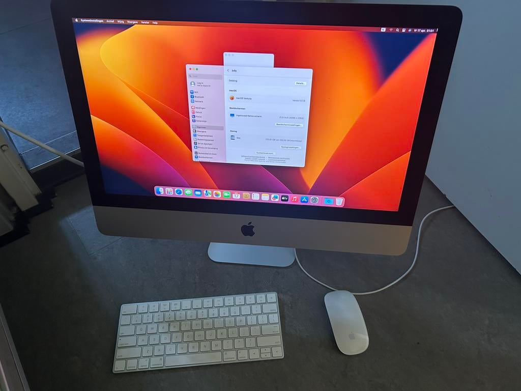 Imac 21,5 inch Retina 4K 2017 3Ghz QC i5 16GB 256GB Opslag, SSD, IMac, Ophalen of Verzenden, Zo goed als nieuw