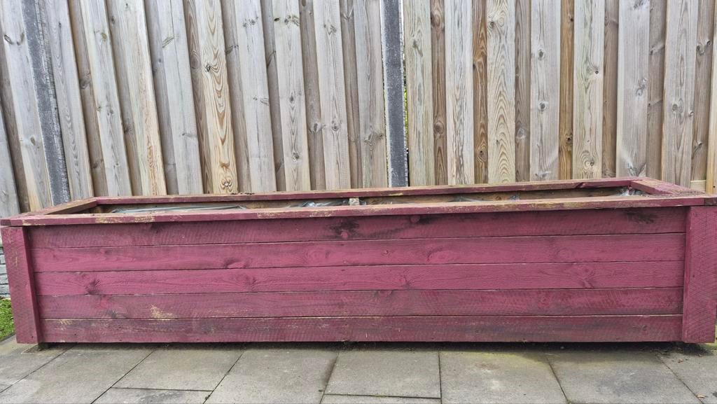 Houten plantenbakken, Tuin en Terras, Bloembakken en Plantenbakken, Ophalen, Rechthoekig, Hout