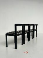 Vintage zebraprint eetkamerstoelen, Huis en Inrichting, Zwart, Vintage, Zo goed als nieuw, Vier