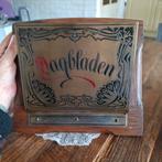 DagbladenHouder Koper met Hout 26x23 cm groot, Antiek en Kunst, Ophalen of Verzenden