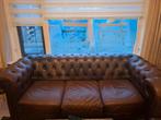 Lederen Chesterfield Bank - Klassieke Stijl / MOET NU WEG !, Gebruikt, Ophalen of Verzenden, Rechte bank, 200 tot 250 cm