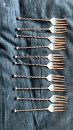 Zwaar verzilverde gebaksforkjes, Huis en Inrichting, Keuken | Bestek, Ophalen of Verzenden, Zo goed als nieuw, Zilver