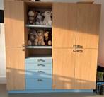 Kledingkast, Huis en Inrichting, Gebruikt, 150 tot 200 cm, Hout/ blauwkleur, 150 tot 200 cm