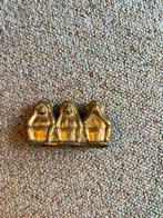 Koperen beeldje van 3 aapjes op een rij, Verzamelen, Beelden en Beeldjes, Ophalen, Zo goed als nieuw