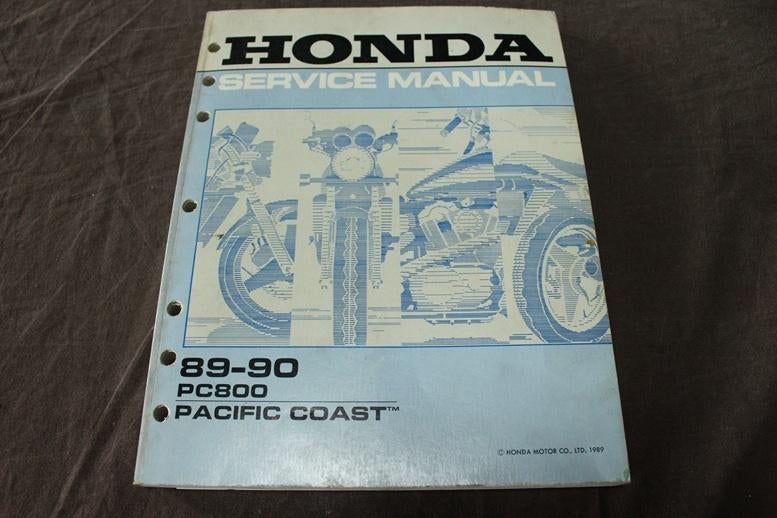 Honda PC800 Pacific Coast 1989 -90 motorcycle service manual, Motoren, Ophalen of Verzenden, Honda